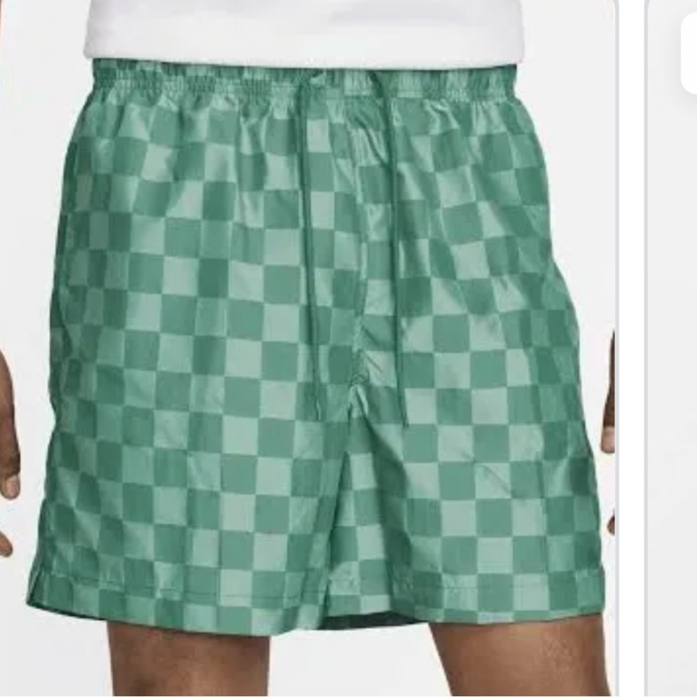Nike Green Checkered Athletic Shorts NWT